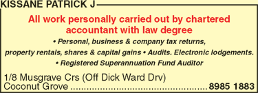 Kissane Patrick J - Mackay Accountants 2