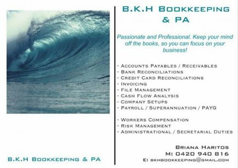B.K.H Bookkeeping & PA - Mackay Accountants 1